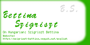 bettina szigriszt business card